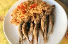 Fried Horse Mackerel with Rice Recipe