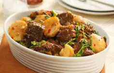 Portuguese-Style Beef and Yam Stew Recipe