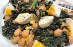 Kale with Chick Peas and Egg Recipe