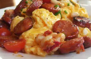 Paula's Chouriço Scrambled Eggs Recipe