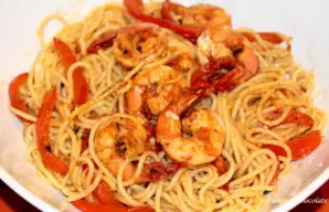 Yum Portuguese-Style Spaghetti with Shrimp Recipe