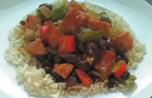 Rice and Beans with Linguiça Recipe