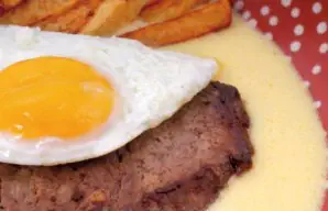 Steak with Fried Egg and Beer Recipe
