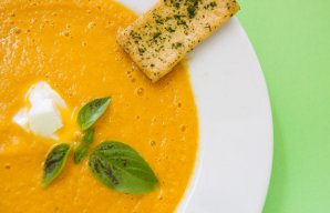 Cream of Tomato with Roasted Vegetables Soup Recipe