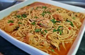 Delicious Portuguese-Style Chicken Spaghetti Recipe