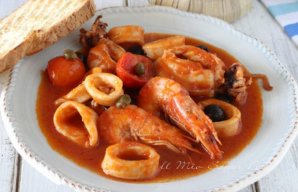 Portuguese Stewed Squid with Shrimp Recipe
