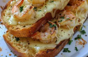 Cheese, Garlic and Shrimp Toast Recipe