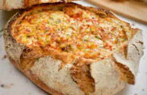 Stuffed Bread with Bacon and Linguiça Recipe