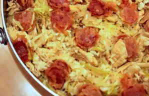 Yum Chicken and Chouriço Rice Recipe