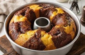 Portuguese Carrot and Chocolate Marble Cake Recipe