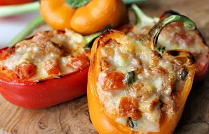 Portuguese Tuna Stuffed Peppers Recipe with Chouriço