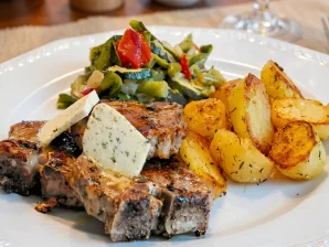 Grilled Pork Chops with Potatoes & Garlic Butter | Easy Dinner Recipe