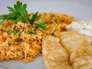 Authentic Portuguese Fish Fillets and Tomato Rice Recipe