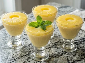 Delicious Portuguese Pineapple Mousse | Simple 4-Ingredient Recipe