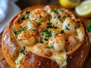 Portuguese Stuffed Bread | Cheesy Creamy Shrimp Recipe