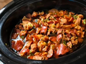 Slow Cooker Portuguese Chouriço and Peppers Recipe
