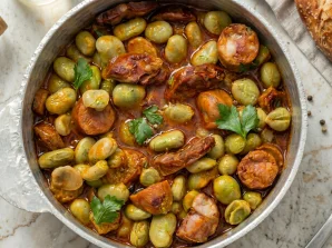 Portuguese Fava Bean Stew Recipe | Authentic Favas com Chouriço