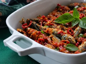 Fried  Horse Mackerel with Sauce Recipe