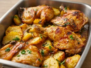 Savory Portuguese Roast Chicken and Potatoes Recipe