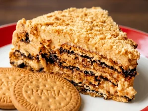 No-Bake Portuguese Maria Biscuit Cake Recipe | Easy & Creamy