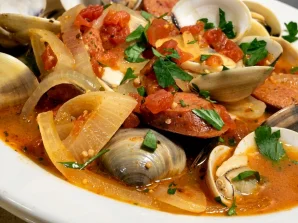 Portuguese Steamed Clams with Chouriço Recipe