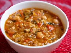 Hearty Lentil and Chickpea Soup Recipe – Healthy and Easy