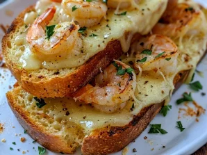 Cheese, Garlic and Shrimp Toast Recipe