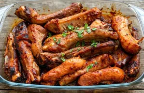 Fall off the Bone Portuguese Garlic Roasted Pork Ribs Recipe