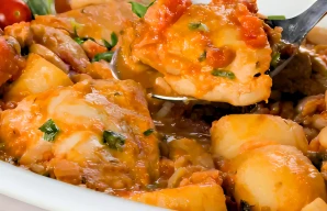 Flavorful Chicken & Beans Stew with Chouriço Recipe