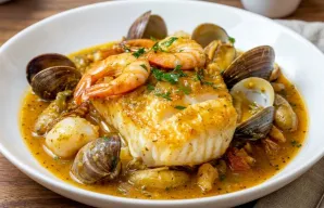 Portuguese Cod with Clams and Shrimp Recipe | Easy & Authentic