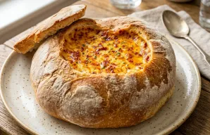 Portuguese Linguiça Stuffed Bread Recipe: Cheesy Pull-Apart