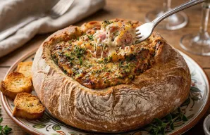 Portuguese Stuffed Bread Recipe: Best Cheesy Chouriço Dip