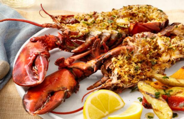 Portuguese Deviled Grilled Lobsters Recipe