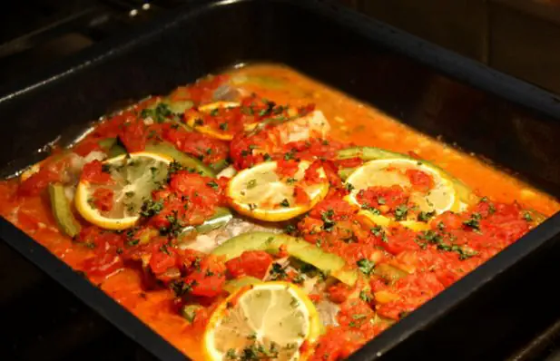 Baked Fish with Herbs and Garlic Recipe