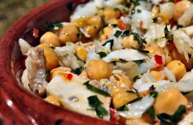 Salted Cod and Chick Pea Salad Recipe