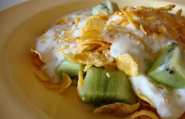 Yogurt and Cornflakes Healthy Breakfast Recipe
