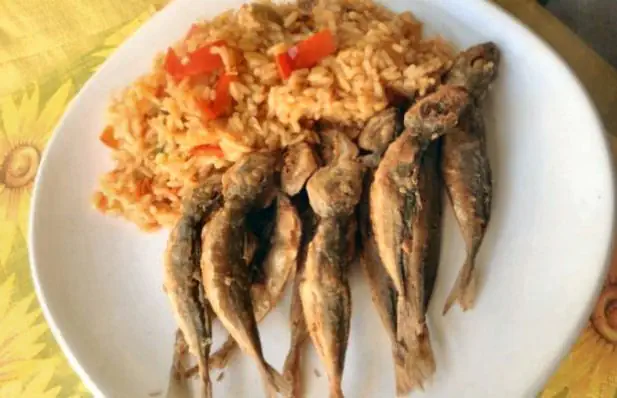 Fried Horse Mackerel with Rice Recipe