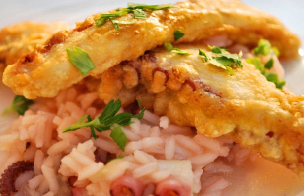 Portuguese Octopus Fillets with Rice Recipe