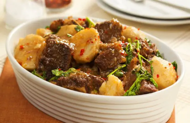 Portuguese-Style Beef and Yam Stew Recipe