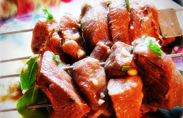 Beef and Bay Leaf Kebabs Recipe
