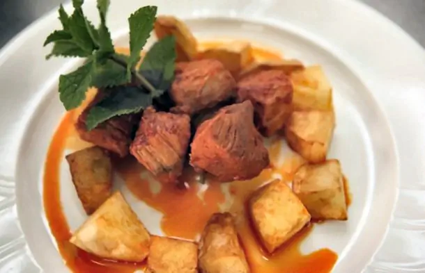 Yum Fried Pork Rojões from Minho Recipe