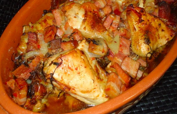 Portuguese Chicken with Bacon Recipe