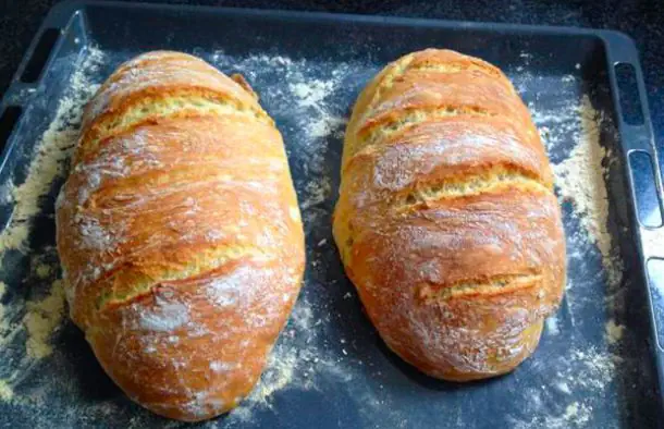 Crusty Homemade Bread Loaves Recipe