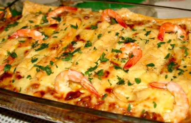 Portuguese Style Shrimp Lasagna Recipe