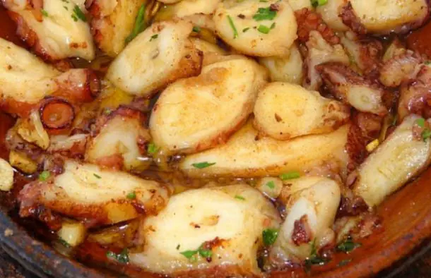 Roasted Octopus with Garlic Sauce Recipe