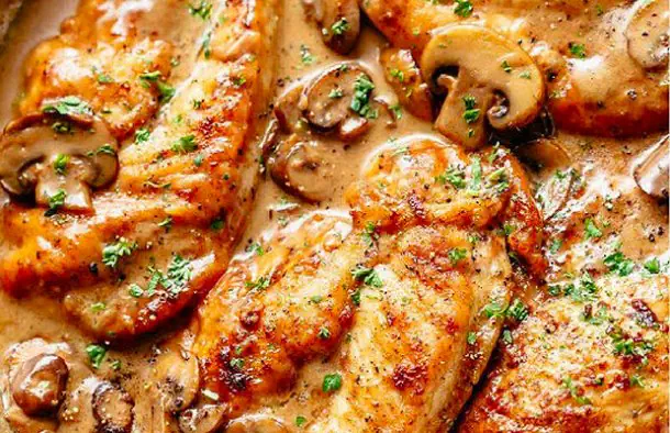 Tender Chicken with Mushrooms Recipe
