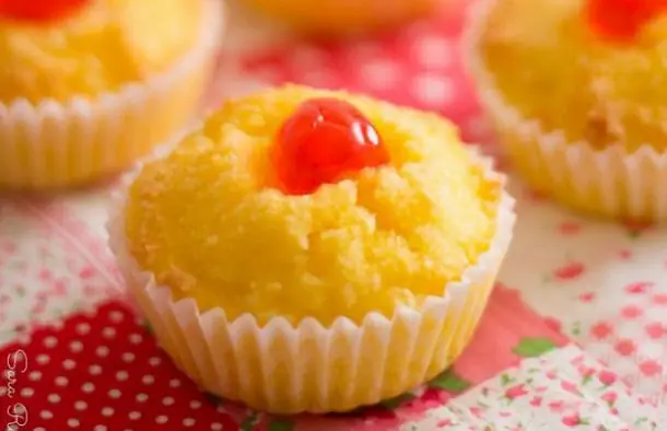 Coconut Cupcakes with Cherries Recipe