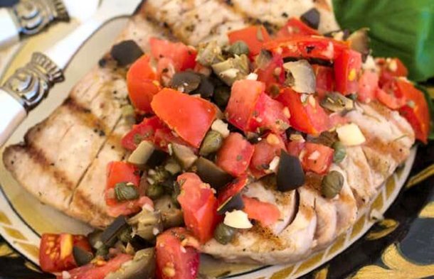 Liz's Portuguese Grilled Tuna with Capers Recipe