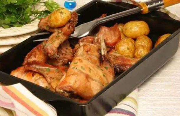 Roasted Rabbit with Potatoes Recipe