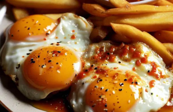 Paula's Fried Eggs with Garlic Recipe